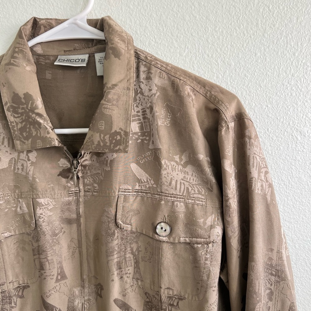 Cropped Zip-up Shirt